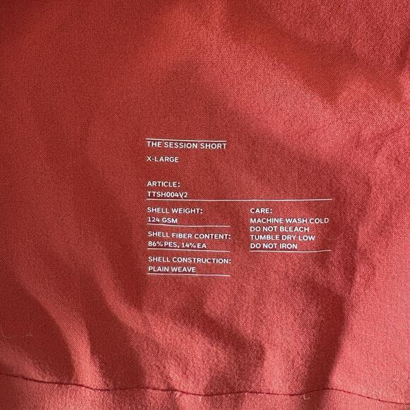Ten Thousand The Session Shorts Mens XL Red Unlined Lightweight Gym Training - Picture 2 of 7